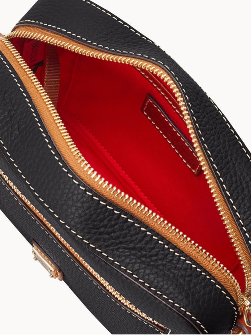 Dooney & Bourke Black Pebble Grain Camera Zip Crossbody - Picture 6 of 9